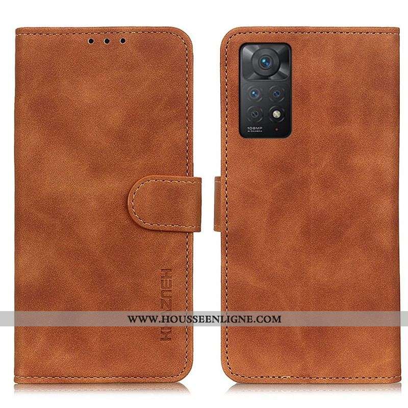 Housse Xiaomi Redmi Note 11 Pro / Note 11 Pro 5G Effet Cuir Vintage KHAZNEH