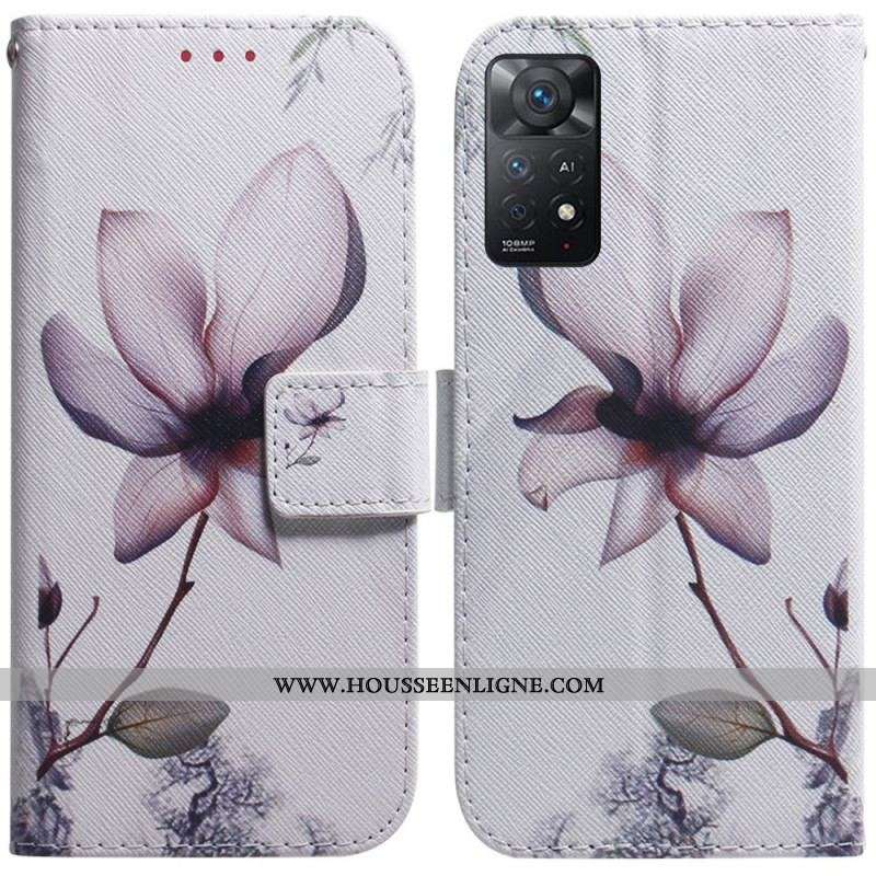 Housse Xiaomi Redmi Note 11 Pro / Note 11 Pro 5G Fleur Vieux Rose