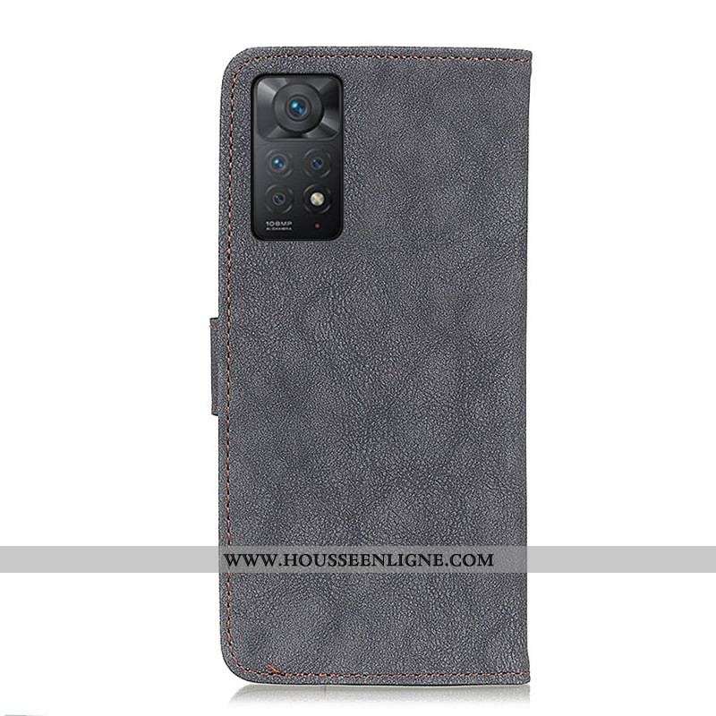 Housse Xiaomi Redmi Note 11 Pro / Note 11 Pro 5G Simili Cuir Fendu Rétro KHAZNEH