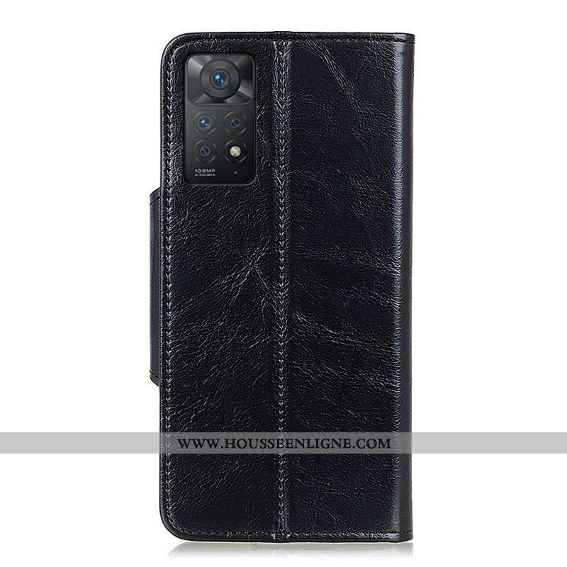 Housse Xiaomi Redmi Note 11 Pro / Note 11 Pro 5G Simili Cuir Verni Bouton KHAZNEH