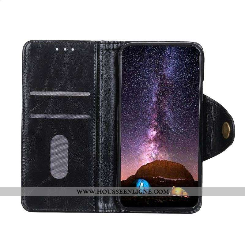 Housse Xiaomi Redmi Note 11 Pro / Note 11 Pro 5G Simili Cuir Verni Bouton KHAZNEH