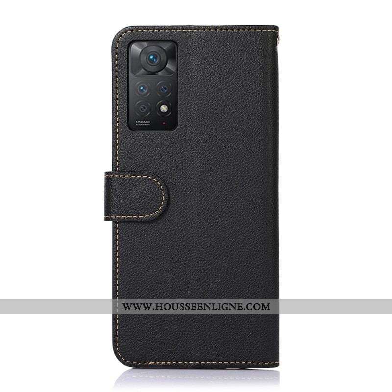 Housse Xiaomi Redmi Note 11 Pro / Note 11 Pro 5G Style Litchi RFID KHAZNEH