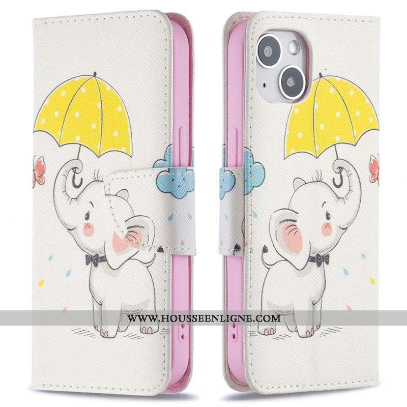 Housse iPhone 15 Bébé Éléphant