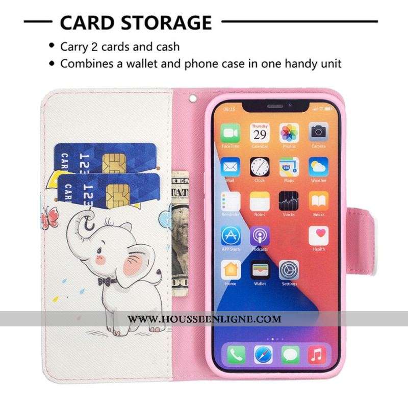 Housse iPhone 15 Bébé Éléphant