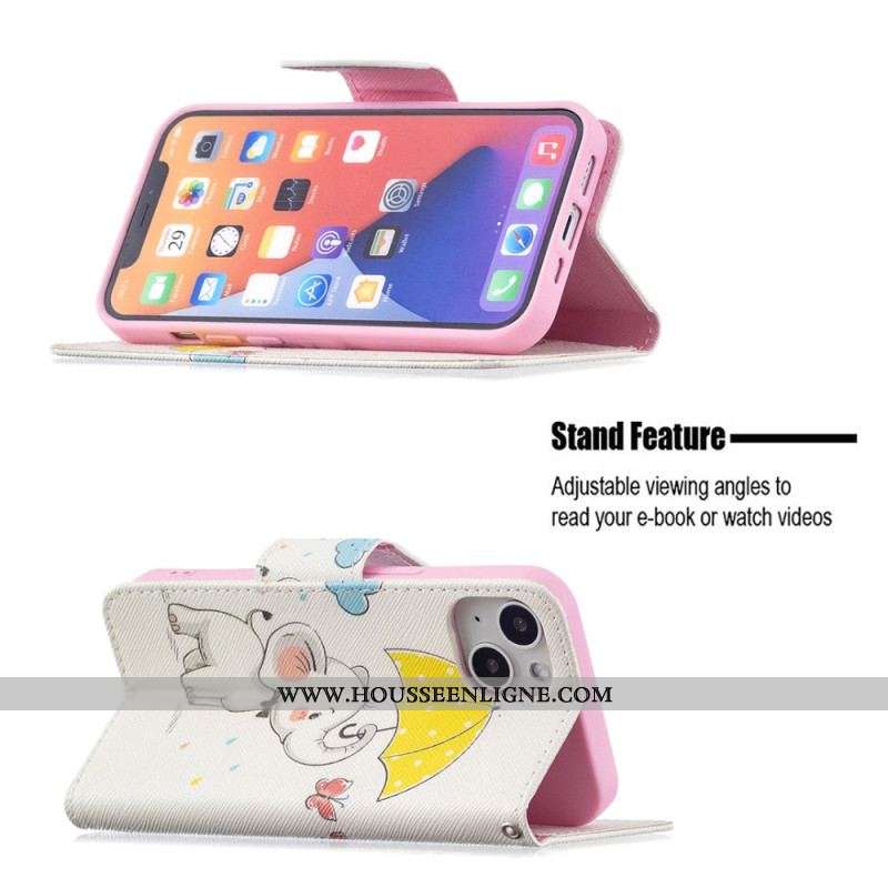 Housse iPhone 15 Bébé Éléphant