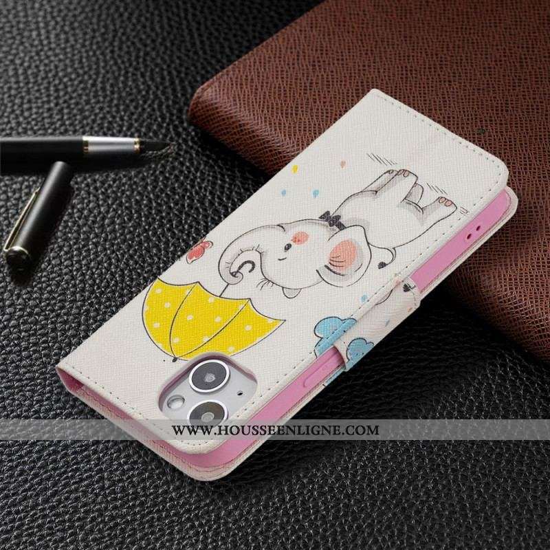 Housse iPhone 15 Bébé Éléphant