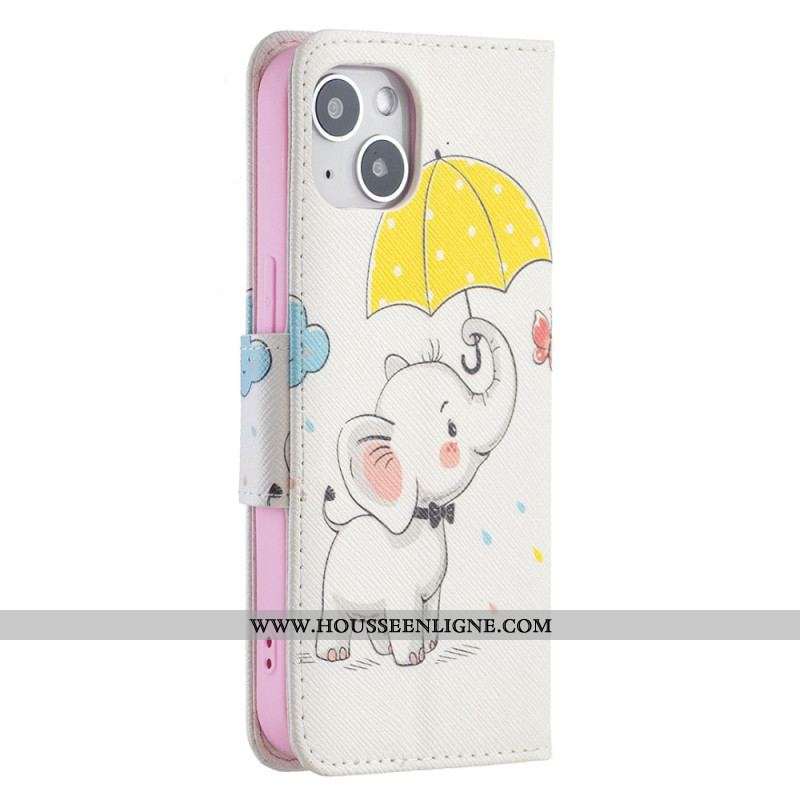 Housse iPhone 15 Bébé Éléphant