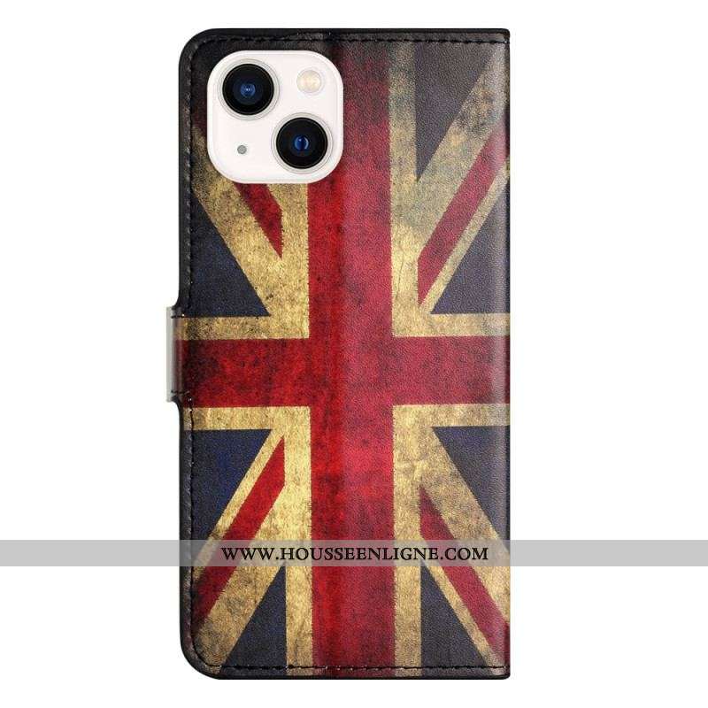 Housse iPhone 15 Drapeau Anglais Vintage