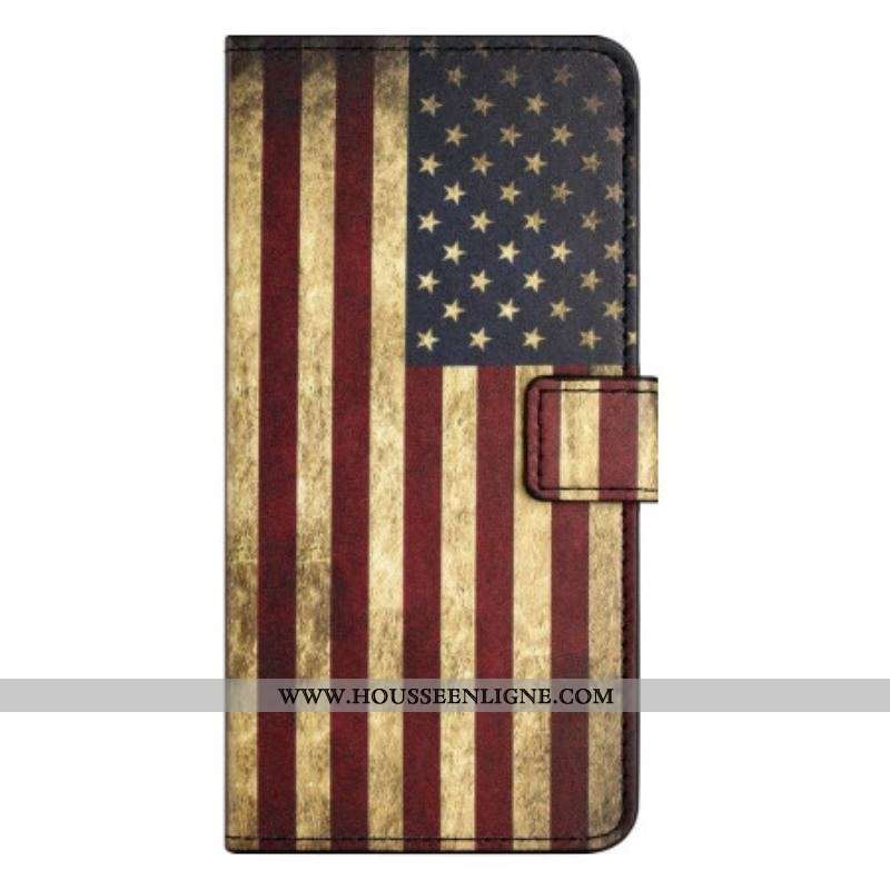 Housse iPhone 15 Drapeau USA Vintage
