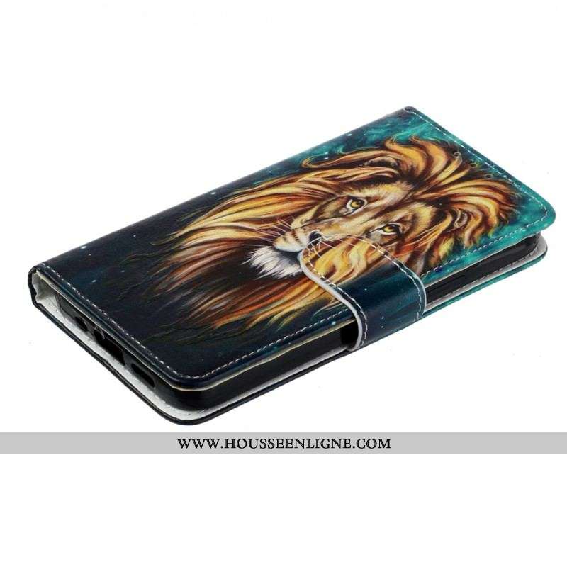 Housse iPhone 15 Lion Graphique à Lanière