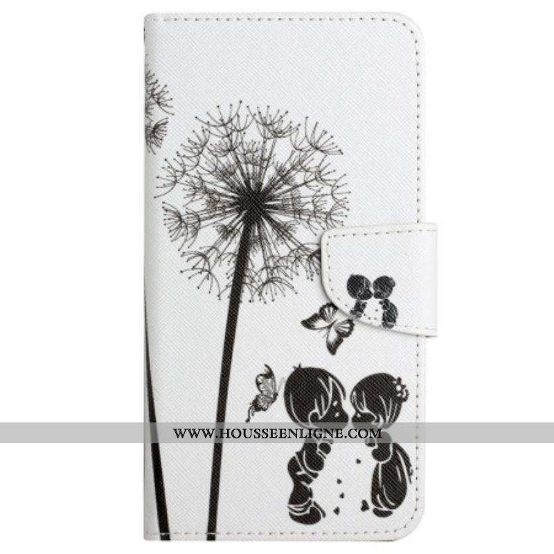 Housse iPhone 15 Pissenlit Love à Lanière