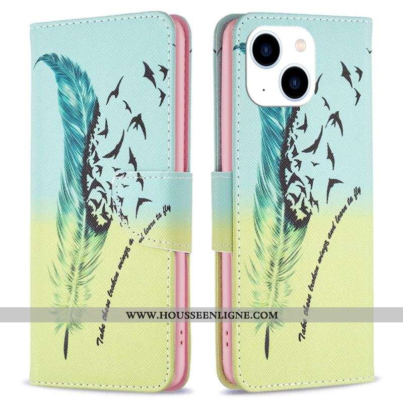 Housse iPhone 15 Plume Poétique