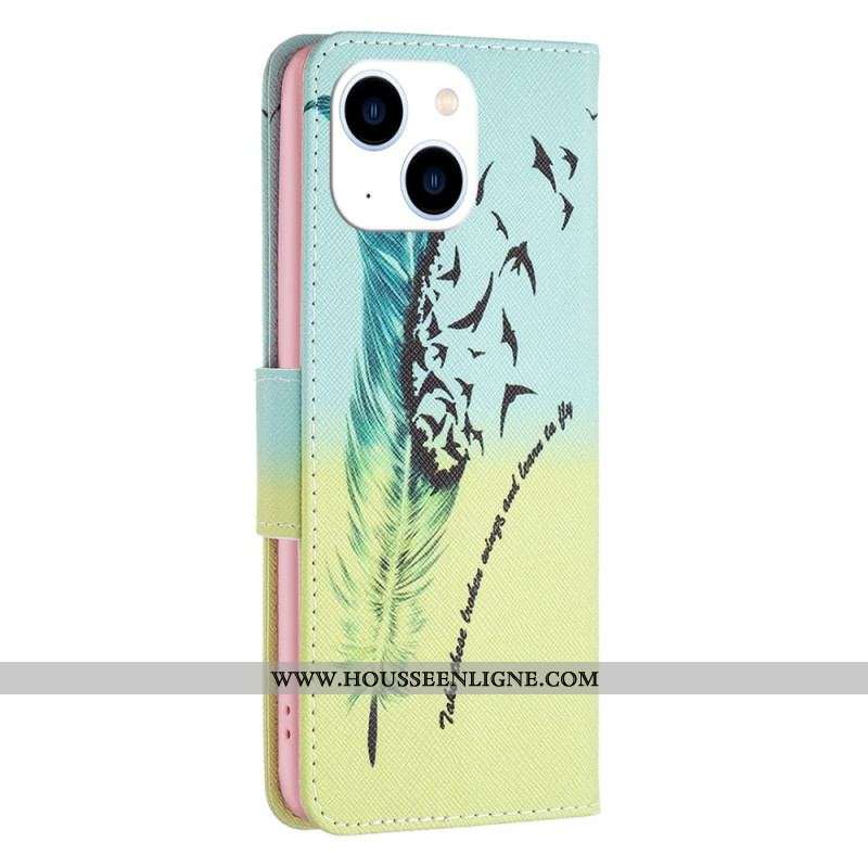 Housse iPhone 15 Plume Poétique
