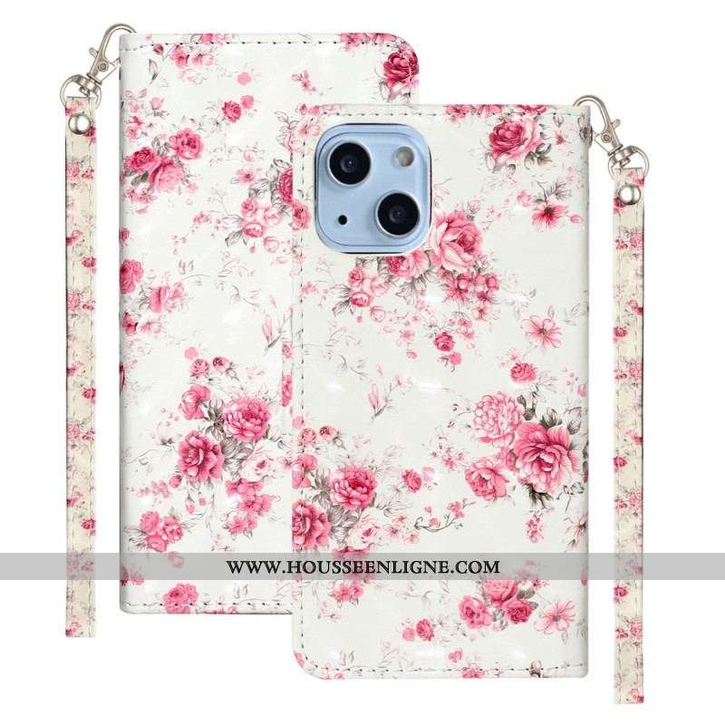Housse iPhone 15 Plus Chaton 3D à Lanière