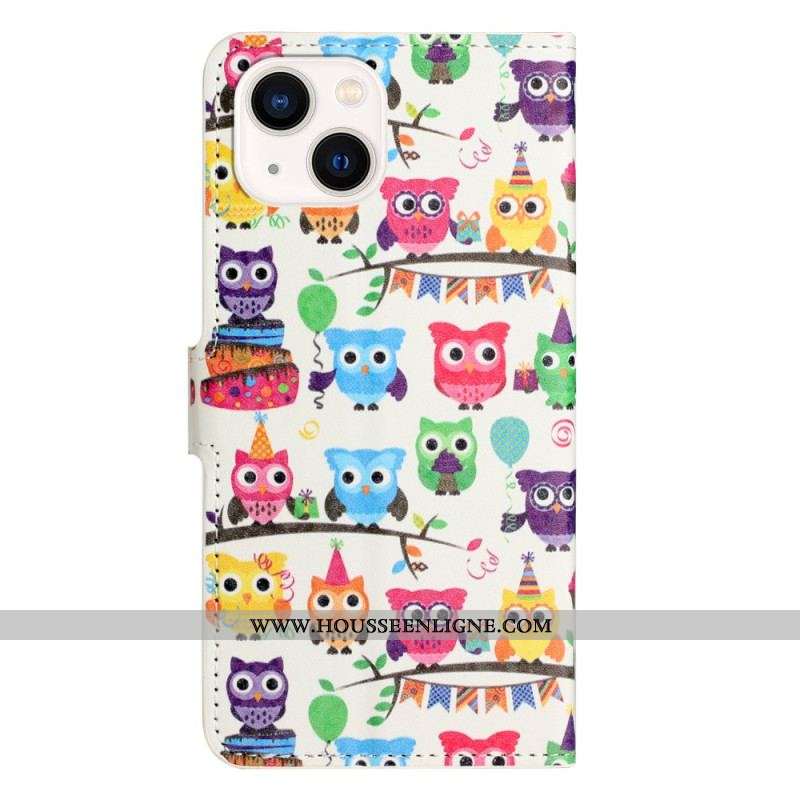 Housse iPhone 15 Plus Gang de Hiboux