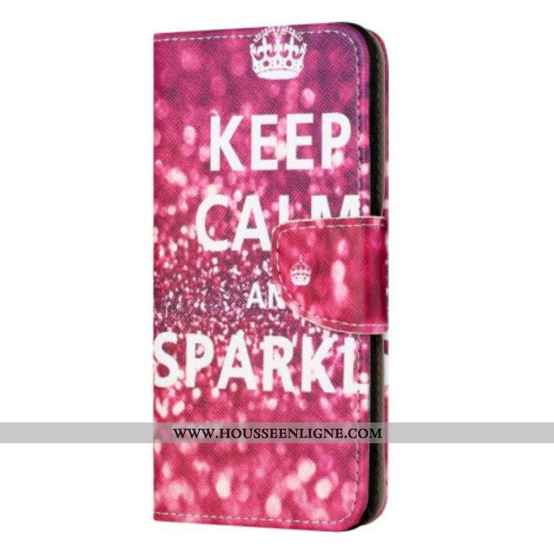 Housse iPhone 15 Plus Keep Calm and Sparkle