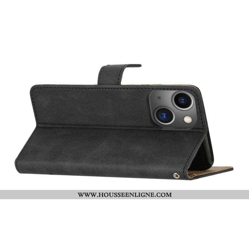 Housse iPhone 15 Plus Lignes avec Lanière