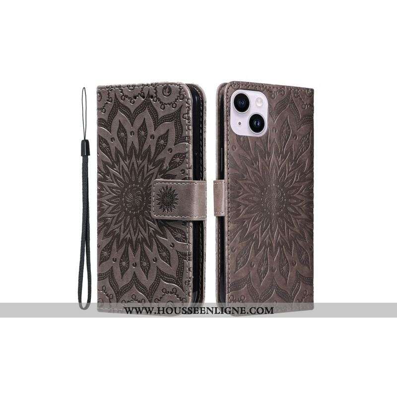 Housse iPhone 15 Plus Mandala Soleil