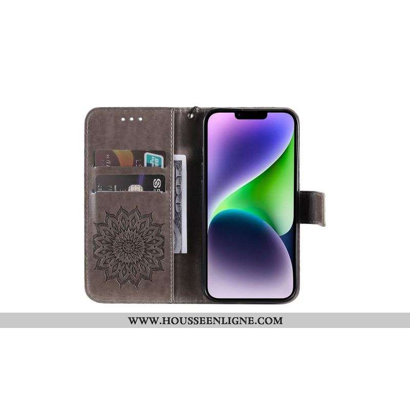 Housse iPhone 15 Plus Mandala Soleil