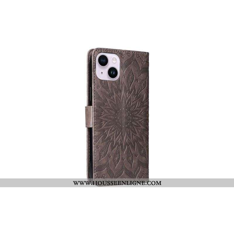 Housse iPhone 15 Plus Mandala Soleil
