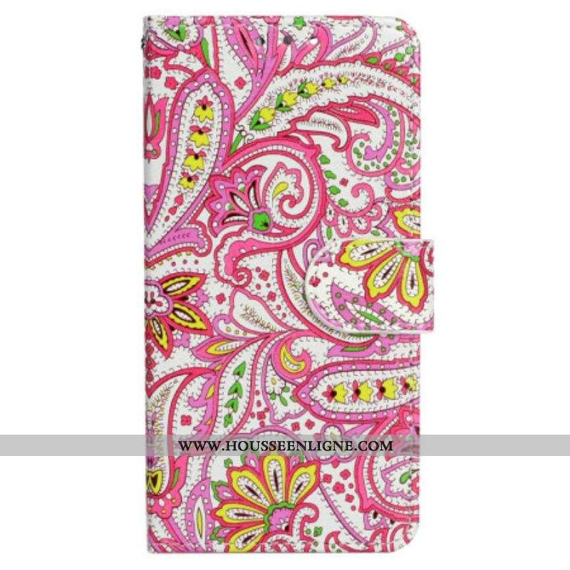 Housse iPhone 15 Plus Motif Coloré à Lanière