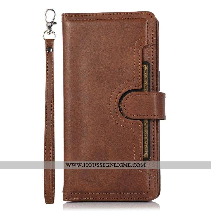 Housse iPhone 15 Plus Multi-Cartes et Pochette Frontale
