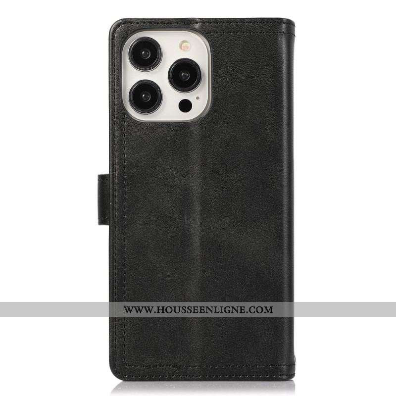 Housse iPhone 15 Plus Multi-Cartes et Pochette Frontale