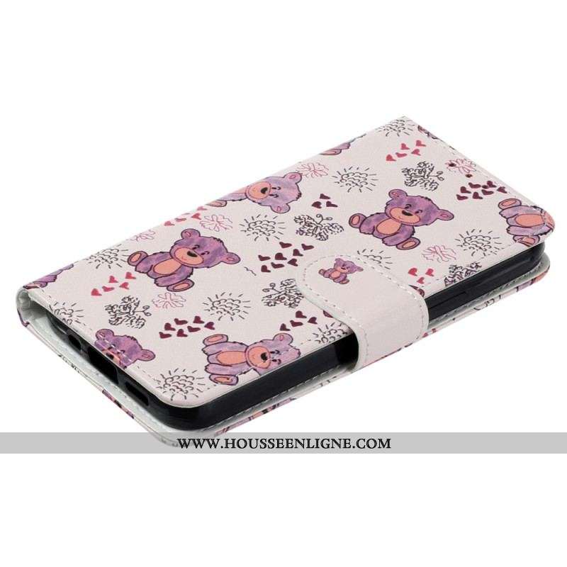 Housse iPhone 15 Plus Oursons à Lanière