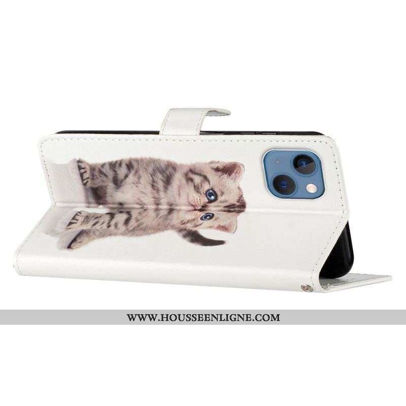 Housse iPhone 15 Plus Petit Chat à Lanière