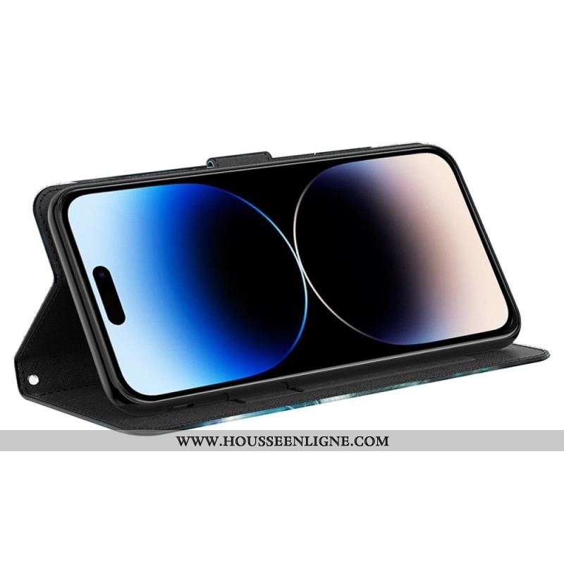 Housse iPhone 15 Plus Rêve de Chaton 3D à Lanière