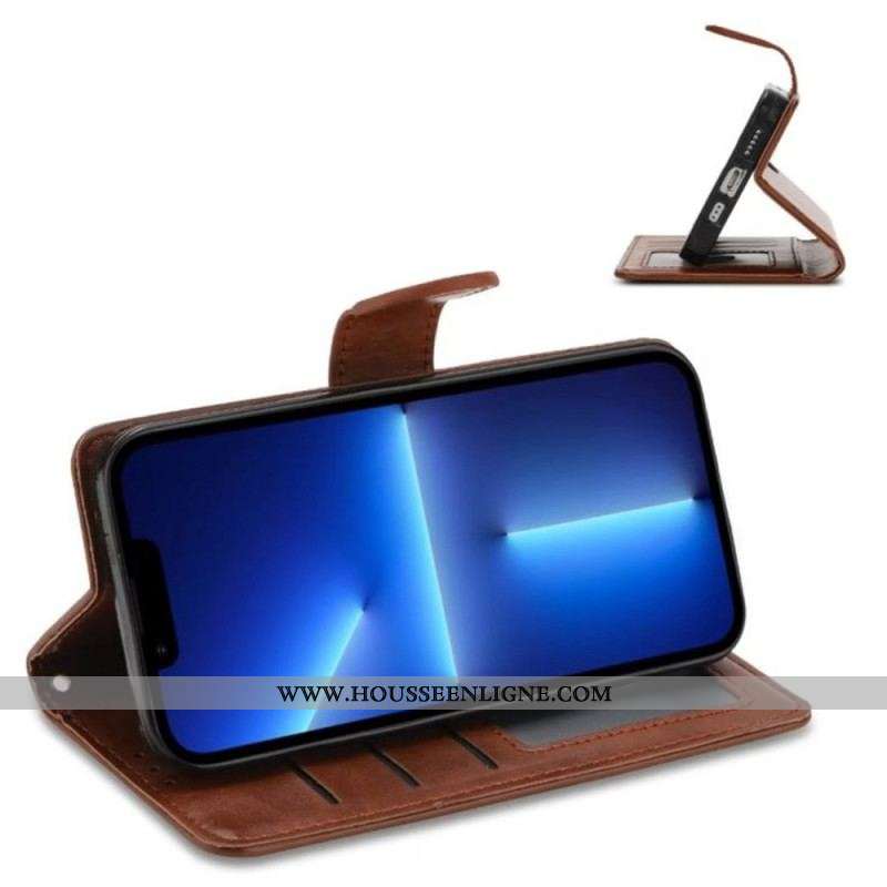 Housse iPhone 15 Plus Simili Cuir Sobre