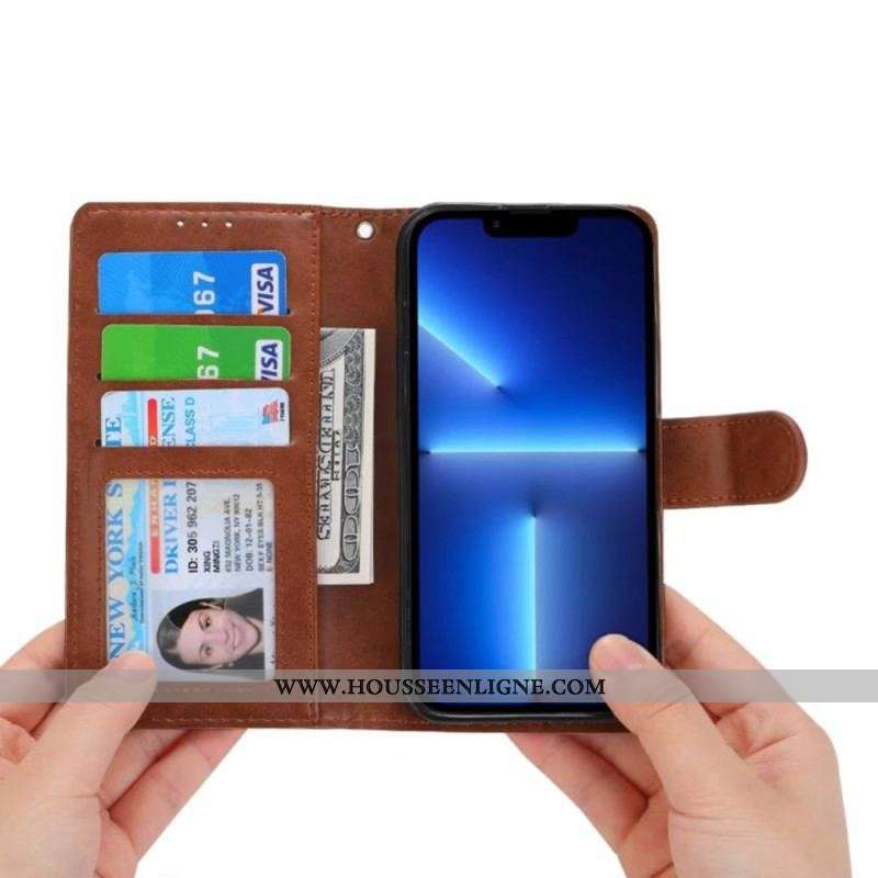 Housse iPhone 15 Plus Simili Cuir Sobre