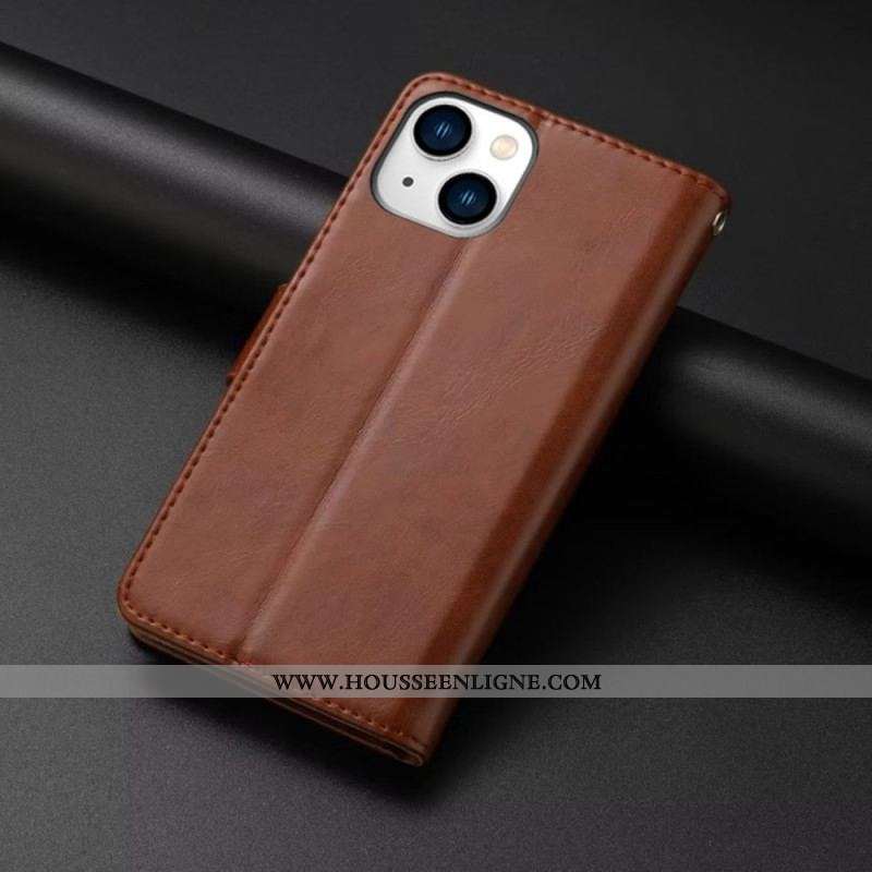 Housse iPhone 15 Plus Simili Cuir Sobre