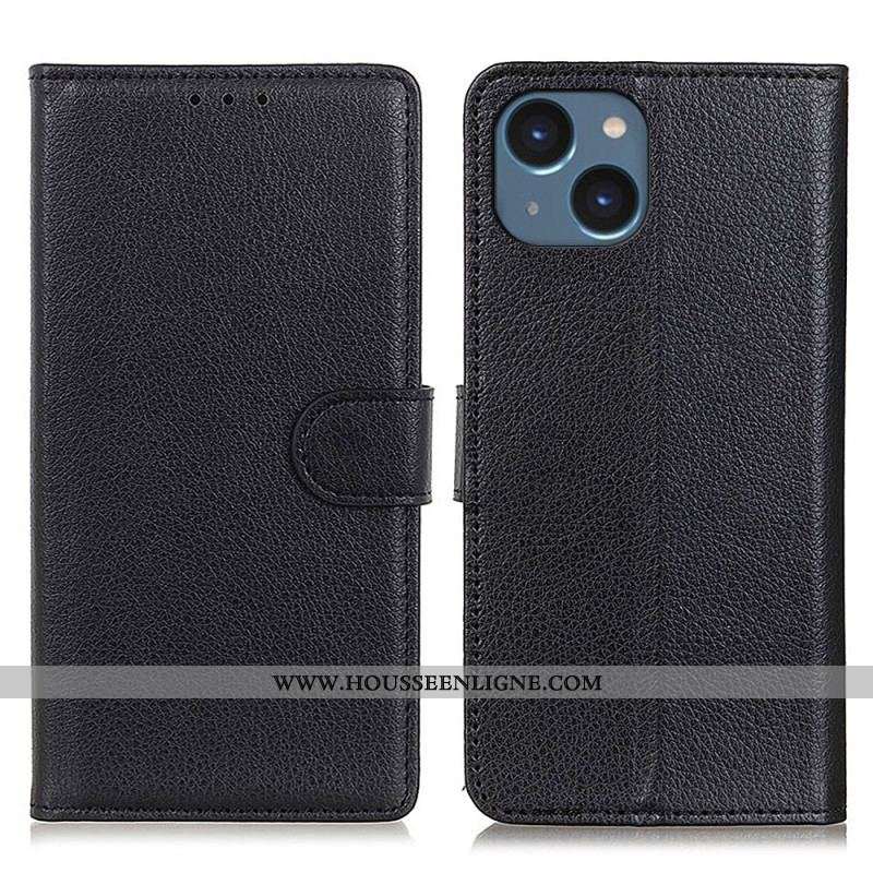 Housse iPhone 15 Plus Simili Cuir Traditionnel