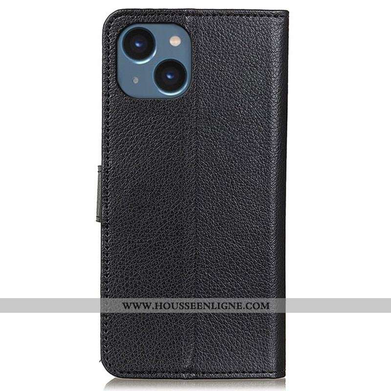Housse iPhone 15 Plus Simili Cuir Traditionnel