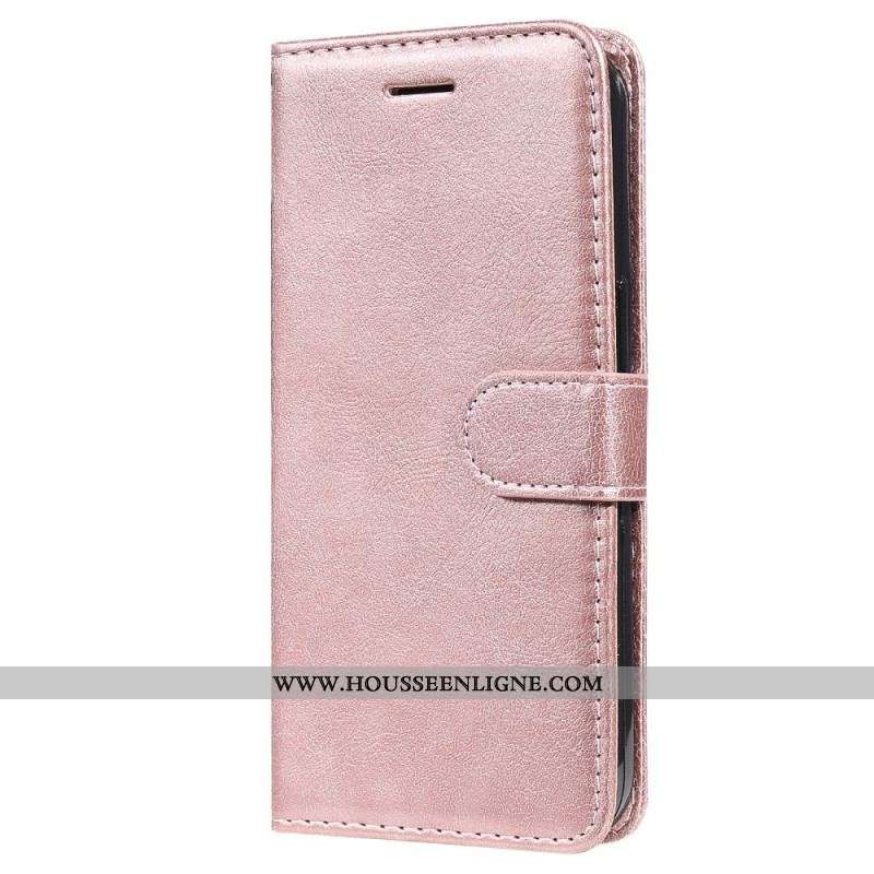 Housse iPhone 15 Plus Simili Cuir Uni à Lanière