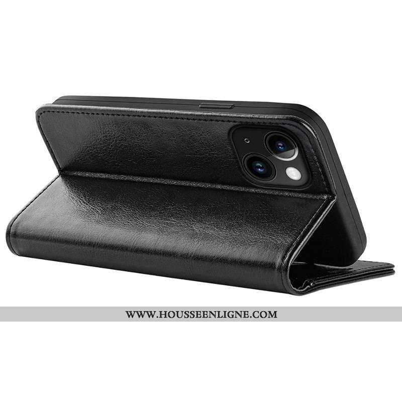 Housse iPhone 15 Plus Simili Cuir Vintage