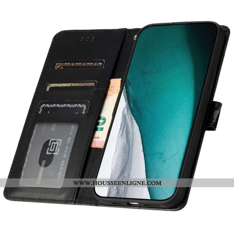 Housse iPhone 15 Plus Style Crocodile avec Lanière
