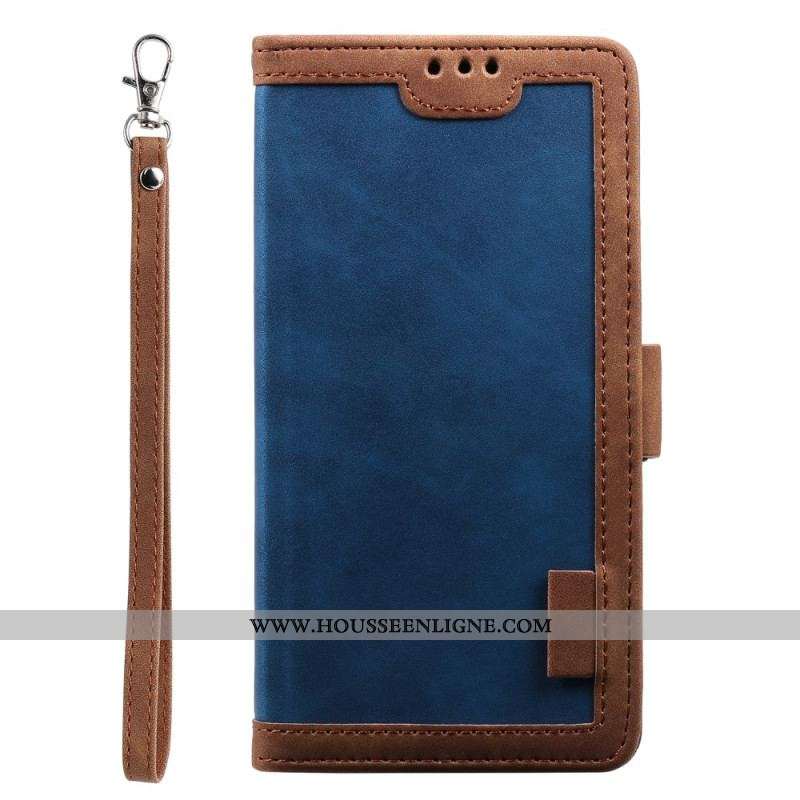 Housse iPhone 15 Plus Style Rétro à Lanière