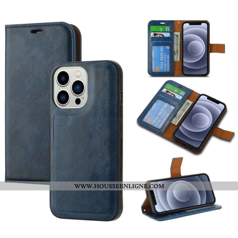 Housse iPhone 15 Plus Style Vintage avec Coque Détachable