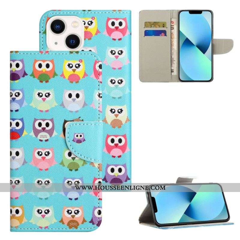 Housse iPhone 15 Plus Tribu de Hiboux