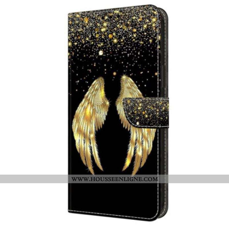 Housse iPhone 15 Pro Ailes Dorées