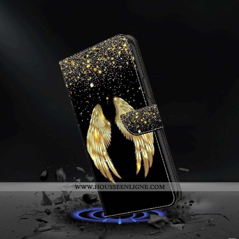 Housse iPhone 15 Pro Ailes Dorées