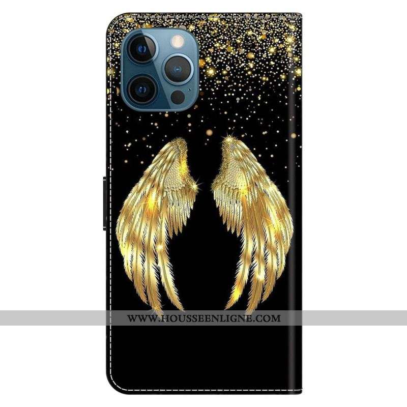 Housse iPhone 15 Pro Ailes Dorées