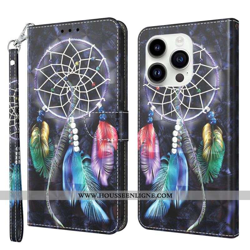 Housse iPhone 15 Pro Attrape Rêves à Lanière