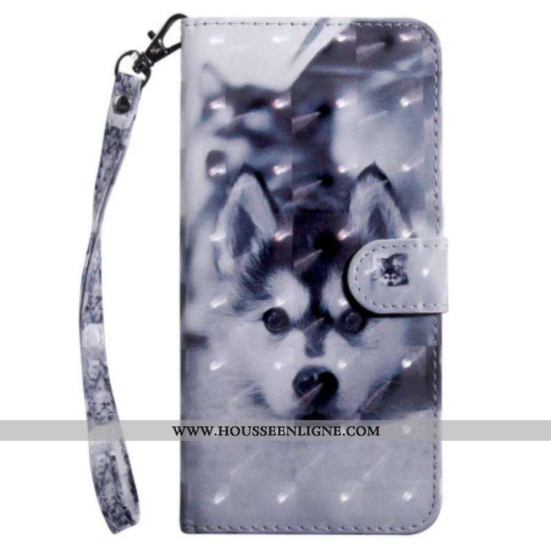 Housse iPhone 15 Pro Chiot à Lanière