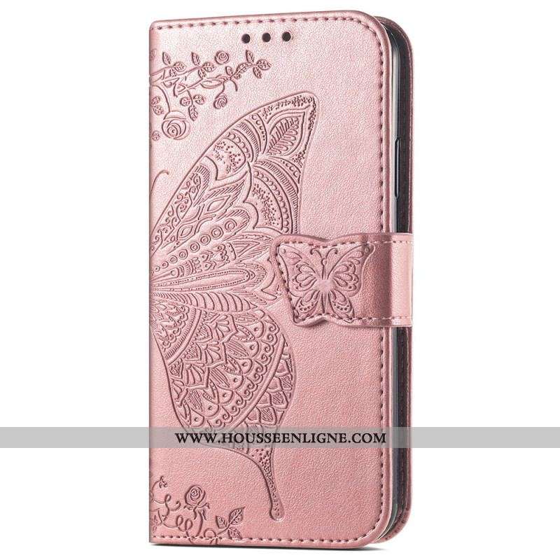 Housse iPhone 15 Pro Max Papillon Baroque à Lanière