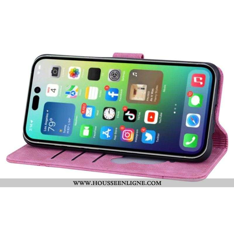 Housse iPhone 15 Pro Max Rêverie de Chat à Lanière
