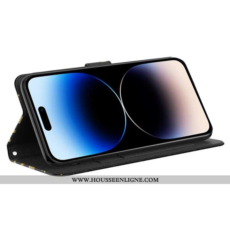 Housse iPhone 15 Pro Motif 3D à Lanière