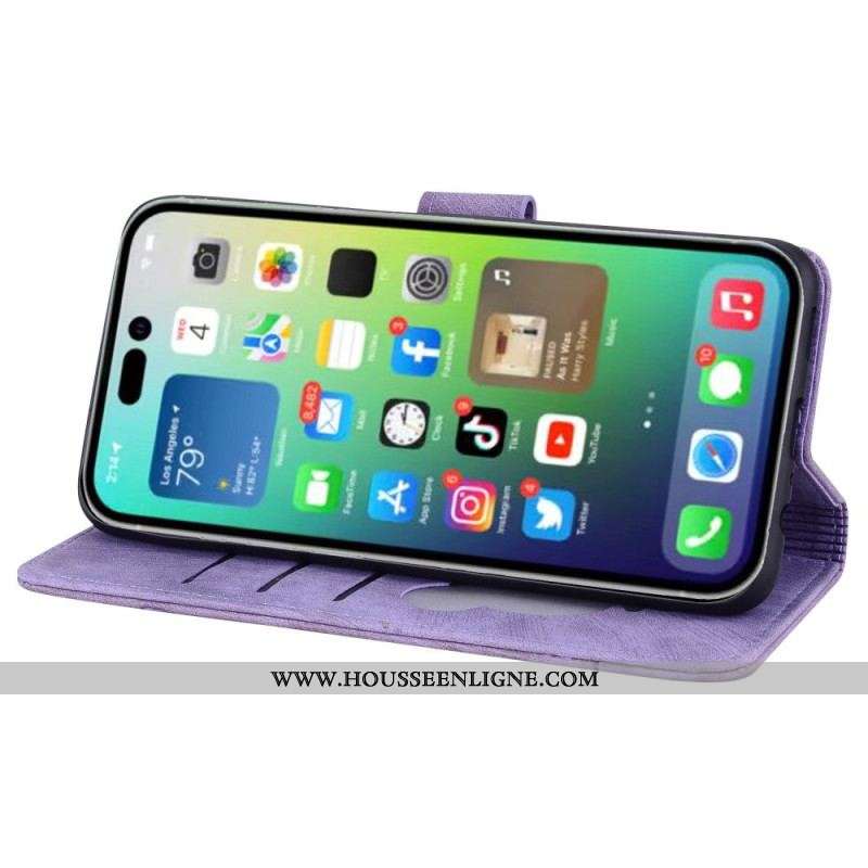Housse iPhone 15 Pro Rêverie de Chat à Lanière